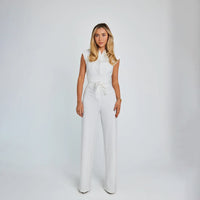 Comfortable Women's Jumpsuit - Lucia-White-S-State of Style