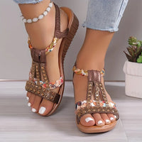 Comfortable Women's Orthopaedic Wedge Sandals with Soft Sole – Marla-Gold-3-State of Style