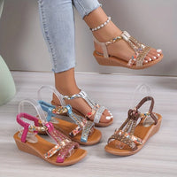 Comfortable Women's Orthopaedic Wedge Sandals with Soft Sole – Marla-Gold-3-State of Style