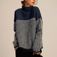 Comfortable Women's Sweater - Elodie-Navy Blue-S-State of Style