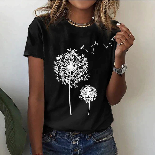 Comfortable women's t-shirt with round neck & soft fabric – Rhea-Black-2XS-State of Style
