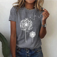 Comfortable women's t-shirt with round neck & soft fabric – Rhea-Gray-2XS-State of Style
