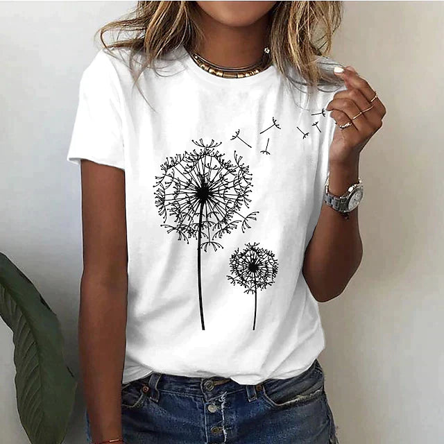 Comfortable women's t-shirt with round neck & soft fabric – Rhea-White-2XS-State of Style