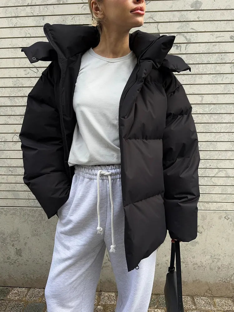 Comfortable Women’s Winter Coat - Aurora Luxe-Black-S-State of Style