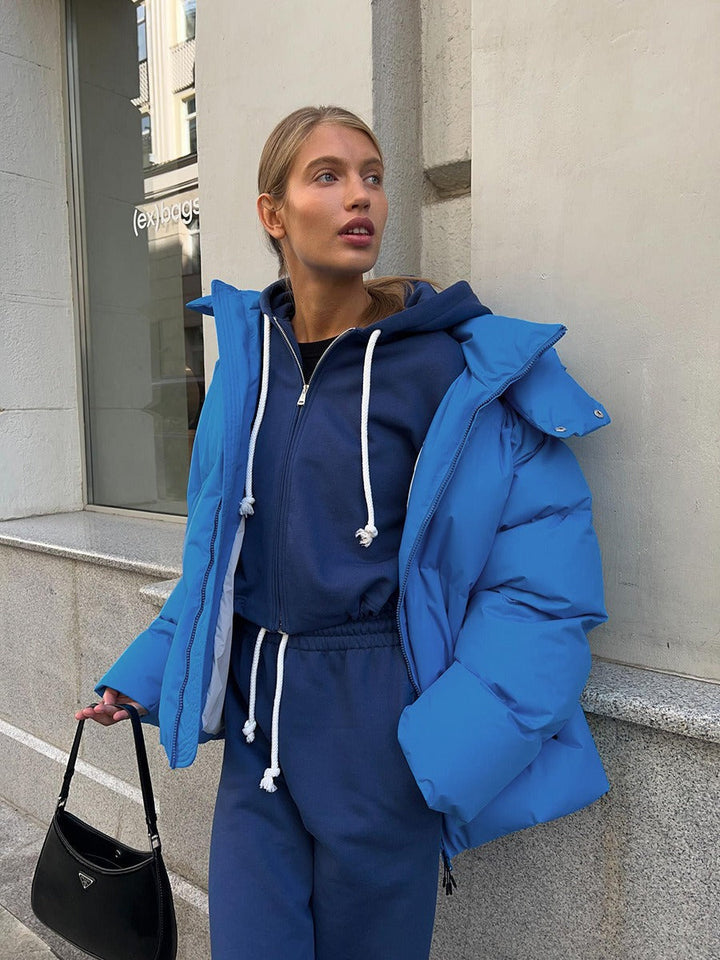 Comfortable Women’s Winter Coat - Aurora Luxe-Blue-S-State of Style