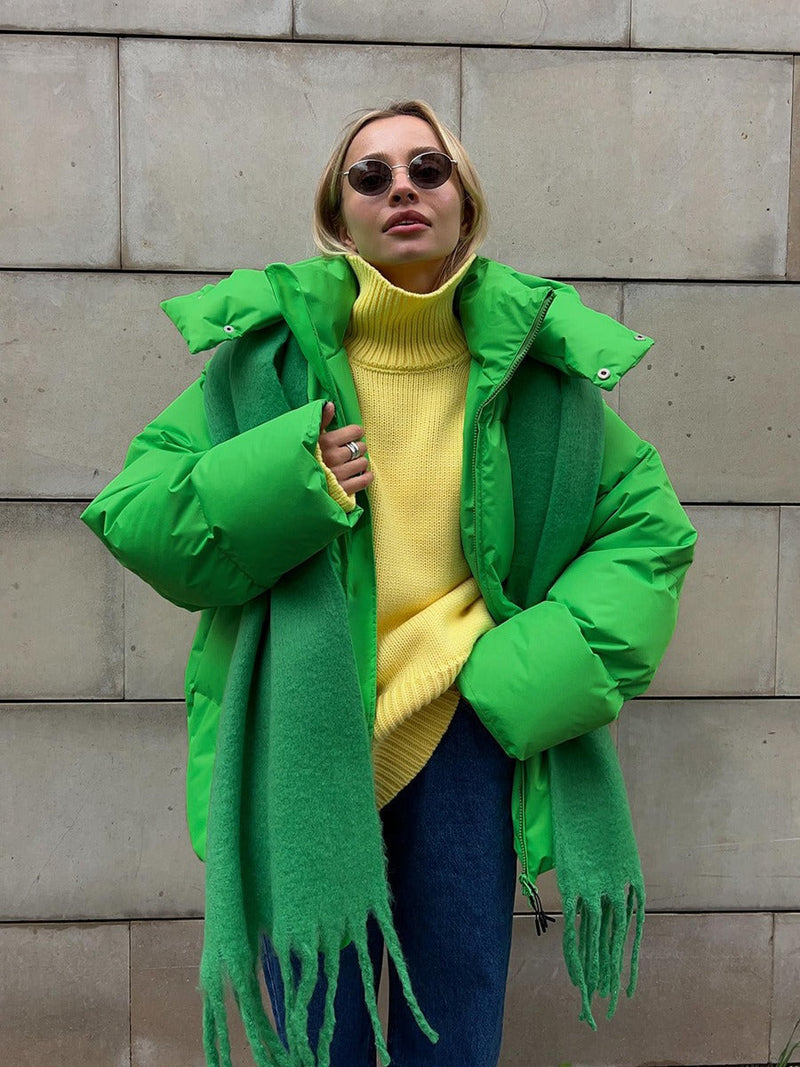 Comfortable Women’s Winter Coat - Aurora Luxe-Green-S-State of Style