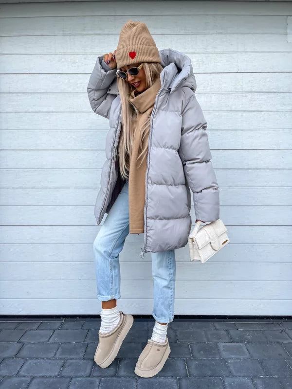 Comfortable Women’s Winter Coat - Aurora Luxe-Grey-S-State of Style