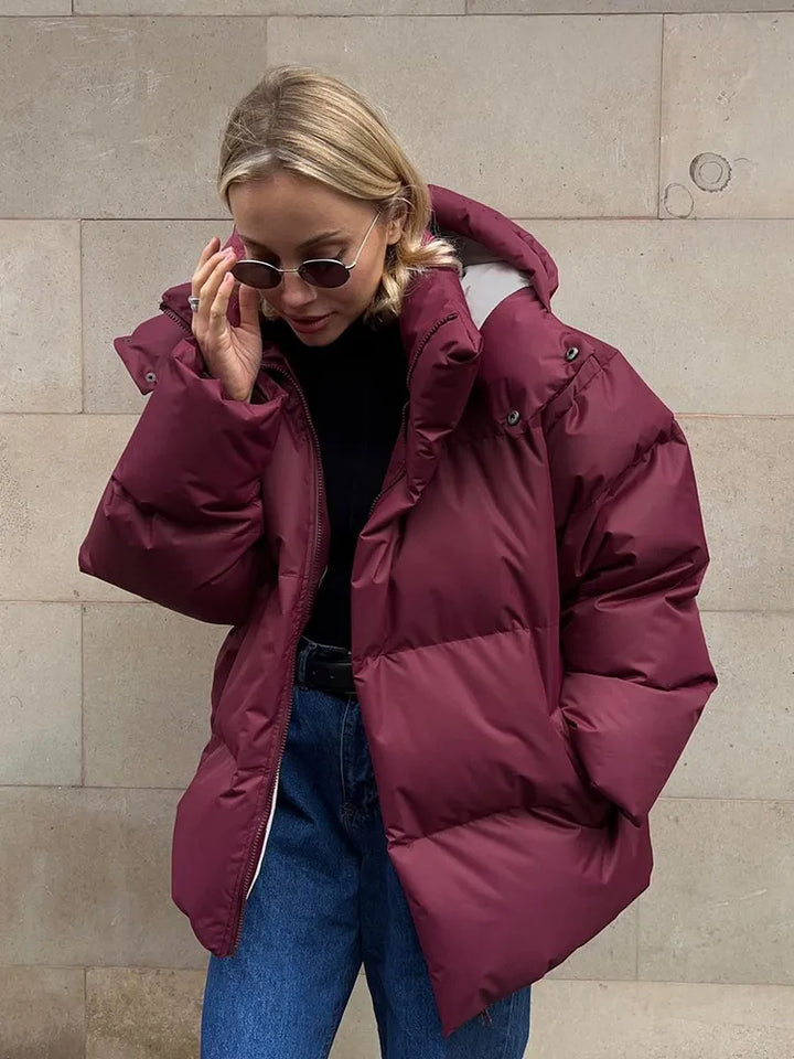 Comfortable Women’s Winter Coat - Aurora Luxe-Red-S-State of Style