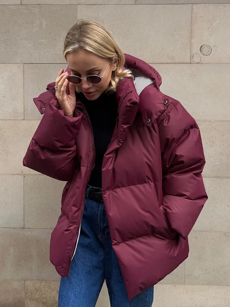 Comfortable Women’s Winter Coat - Aurora Luxe-Red-S-State of Style