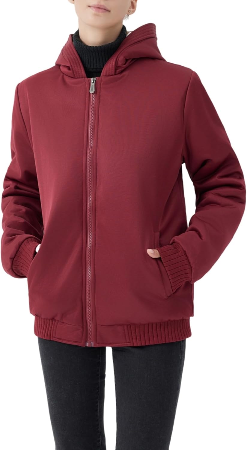 Comfortable Women's Winter Fleece Jacket - Gemma-Red-S-State of Style