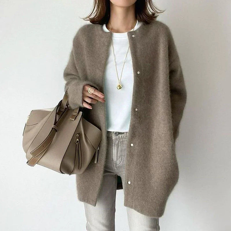 Comfortable Women's Wool Vest - Fiona-Brown-S-State of Style