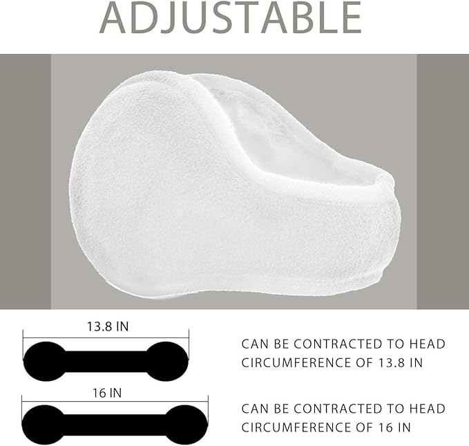 Comfy Foldable Fleece Ear Covers - SnugMuffs-White-State of Style