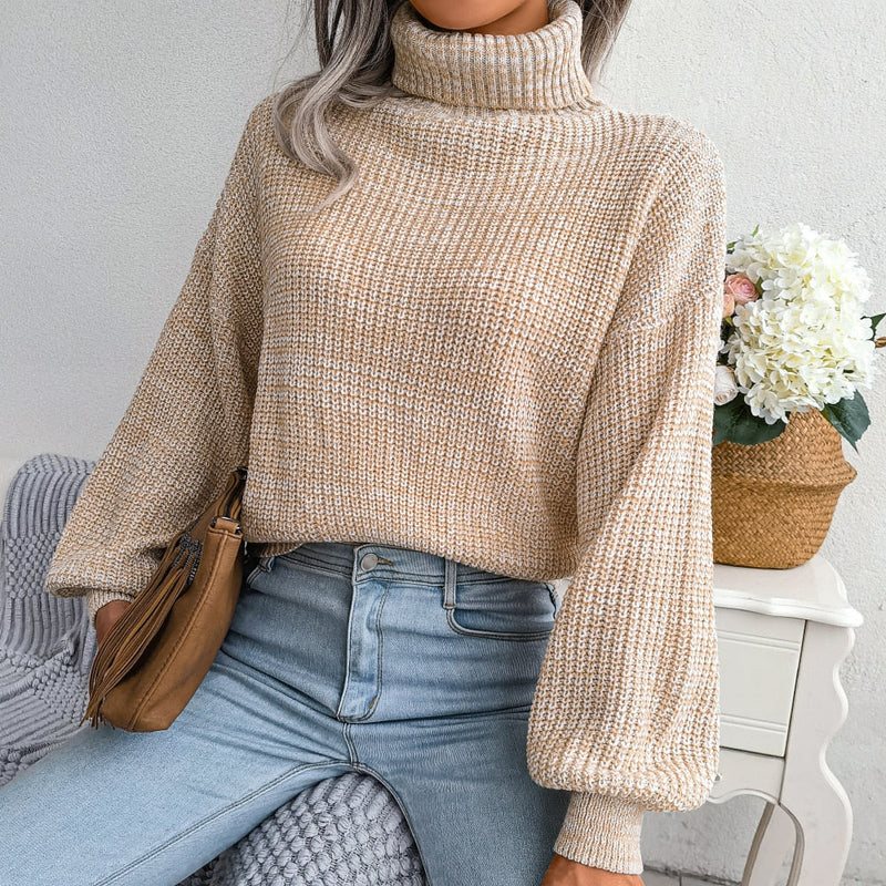 Comfy Knitted Turtleneck Jumper - Emilia-Apricot-S-State of Style