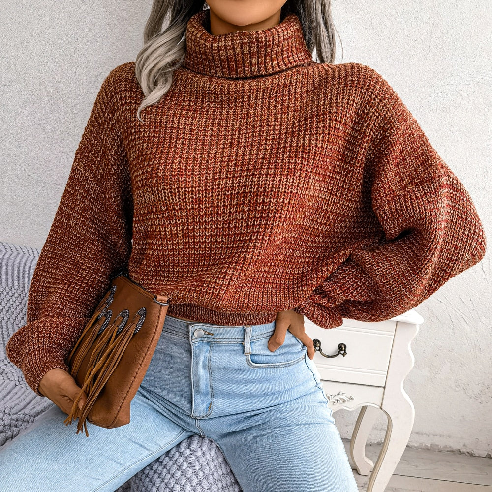 Comfy Knitted Turtleneck Jumper - Emilia-Green-S-State of Style