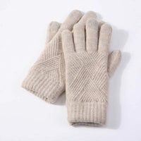 Comfy Knitted Women's Gloves - Isabelle-Beige-State of Style