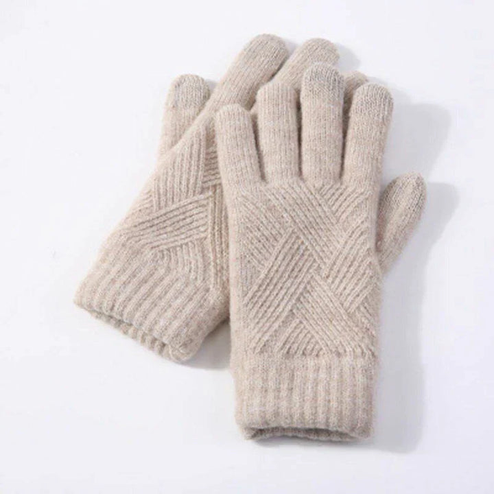 Comfy Knitted Women's Gloves - Isabelle-Beige-State of Style