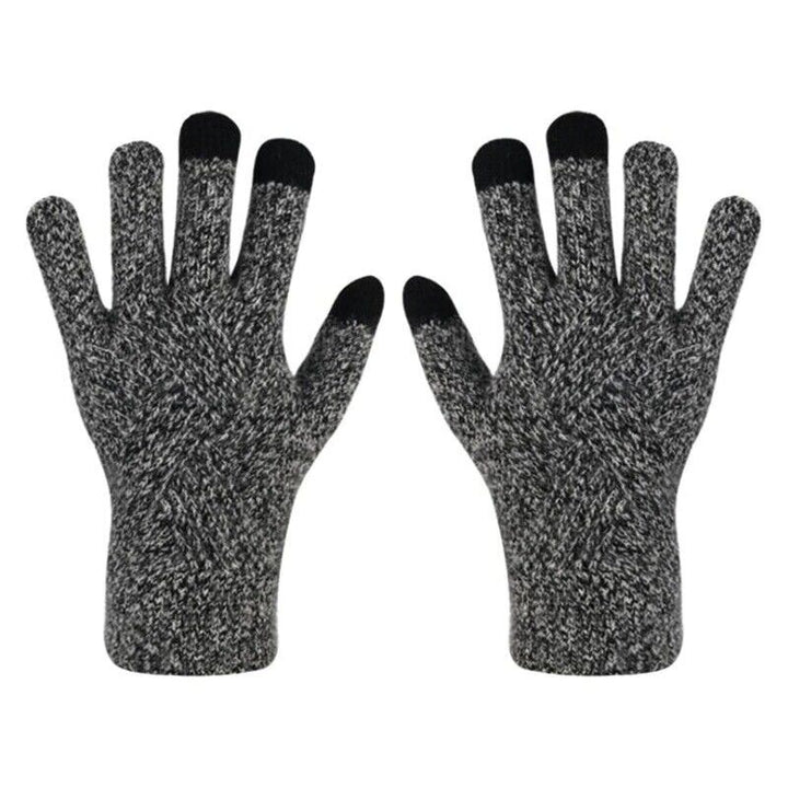Comfy Knitted Women's Gloves - Isabelle-Black Grey-State of Style
