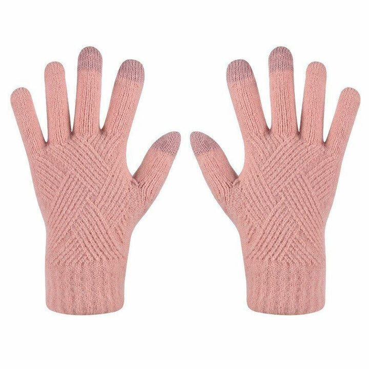 Comfy Knitted Women's Gloves - Isabelle-Coral Red-State of Style