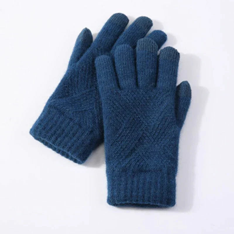 Comfy Knitted Women's Gloves - Isabelle-Dark Blue-State of Style