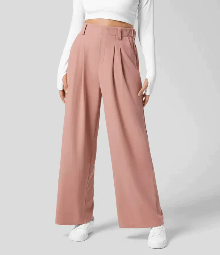 Comfy Ladies Trousers with Wide Legs - Amara-Chic Pink-XS-State of Style