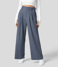 Comfy Ladies Trousers with Wide Legs - Amara-Trendy Blue-XS-State of Style