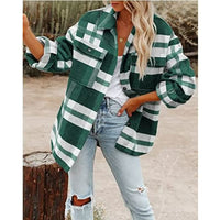 ComfyFlannel | Women's Comfortable & Unique Blouse-Green-S-State of Style