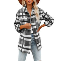 ComfyFlannel | Women's Comfortable & Unique Blouse-Grey-S-State of Style