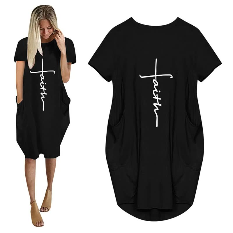 ComfyShirt | Oversized T-Shirt Dress-Black-S-State of Style