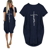 ComfyShirt | Oversized T-Shirt Dress-Dark Blue-S-State of Style