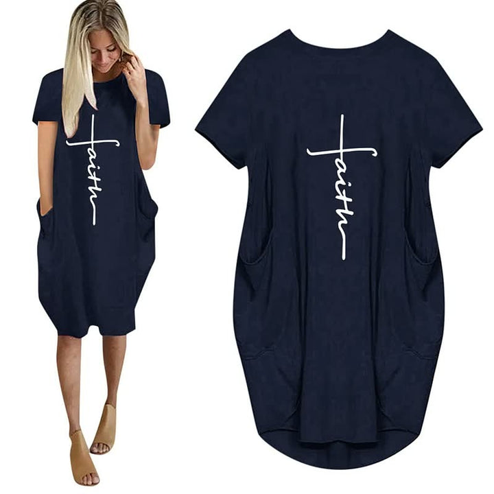 ComfyShirt | Oversized T-Shirt Dress-Dark Blue-S-State of Style