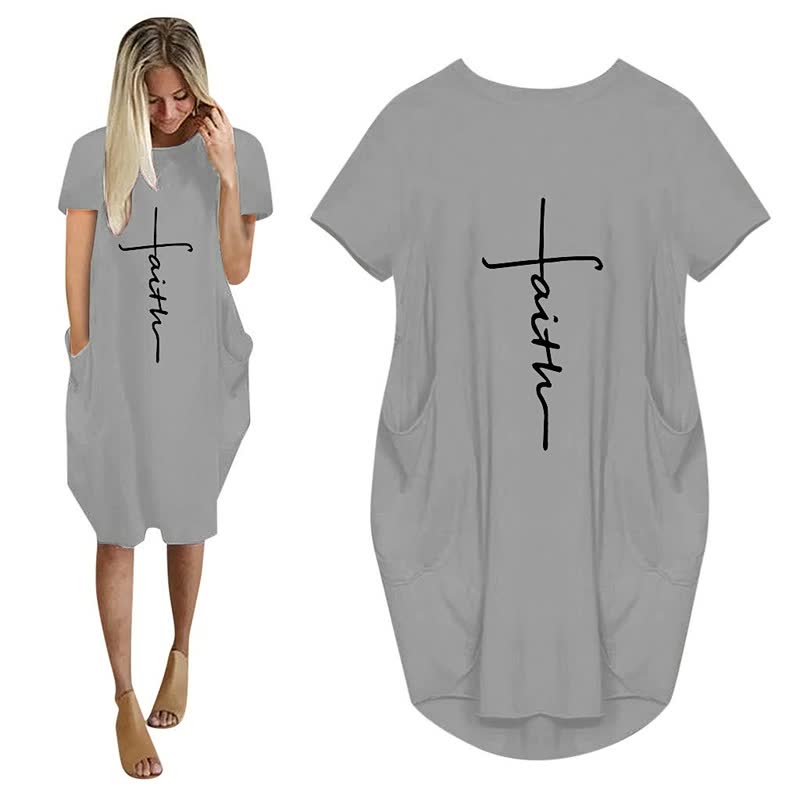 ComfyShirt | Oversized T-Shirt Dress-Grey-S-State of Style