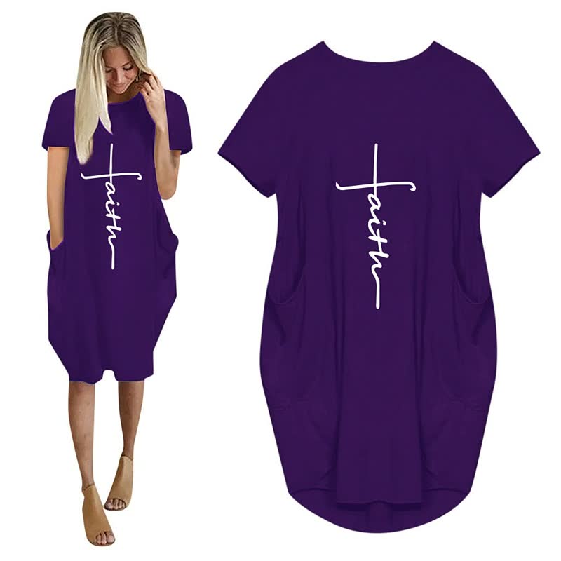 ComfyShirt | Oversized T-Shirt Dress-Purple-S-State of Style