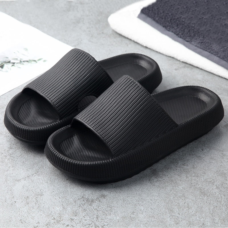 ComfySlides | Women's Soft Indoor Slippers-Black-3.5-State of Style