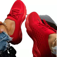 ComfySneaks | Comfortable Women's Sneakers-Red-4.5-State of Style