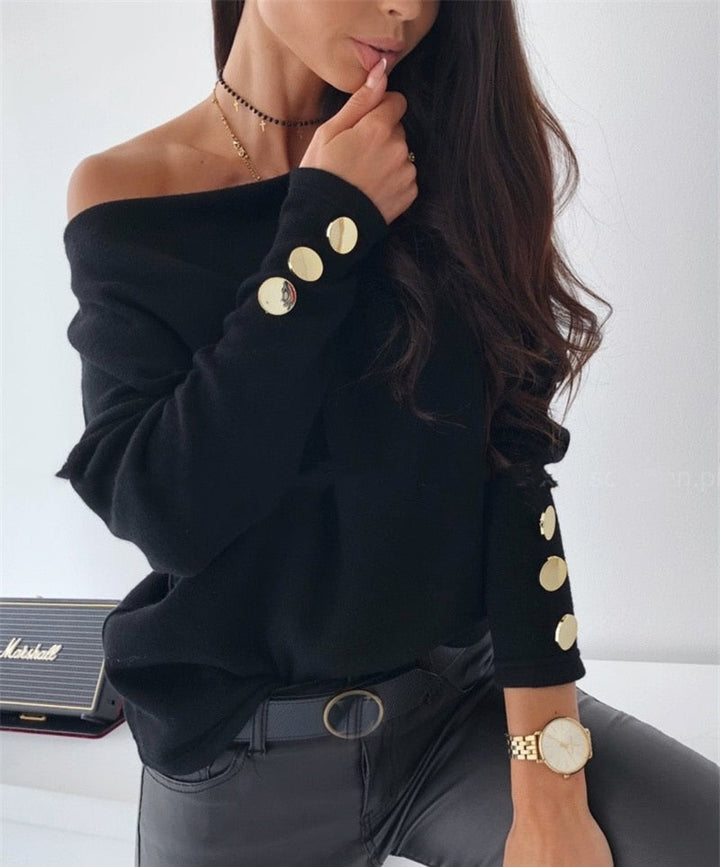 ComfySweatshirt | Women's Trendy Top-Black1-S-State of Style