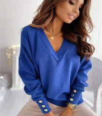 ComfySweatshirt | Women's Trendy Top-Blue-S-State of Style