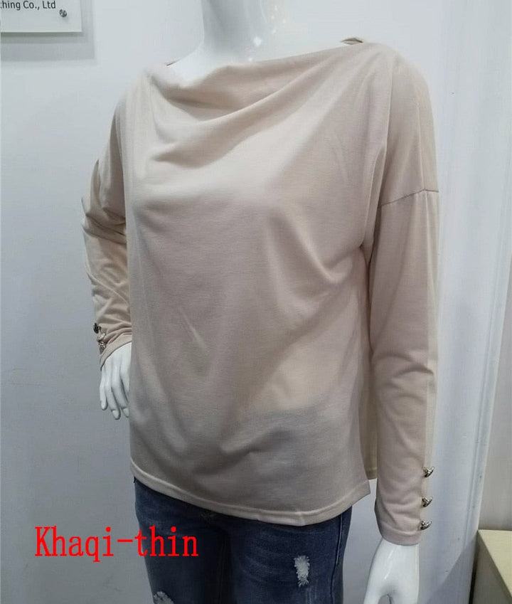 ComfySweatshirt | Women's Trendy Top-Khaki (lightweight)-S-State of Style