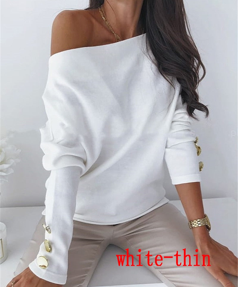 ComfySweatshirt | Women's Trendy Top-White (lightweight)-S-State of Style