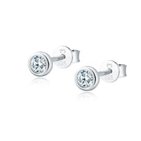 Compact Circle Earrings - Amira-Silver-White-State of Style