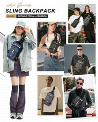 Compact Crossbody Sling Backpack - UrbanLite-Black Small-State of Style