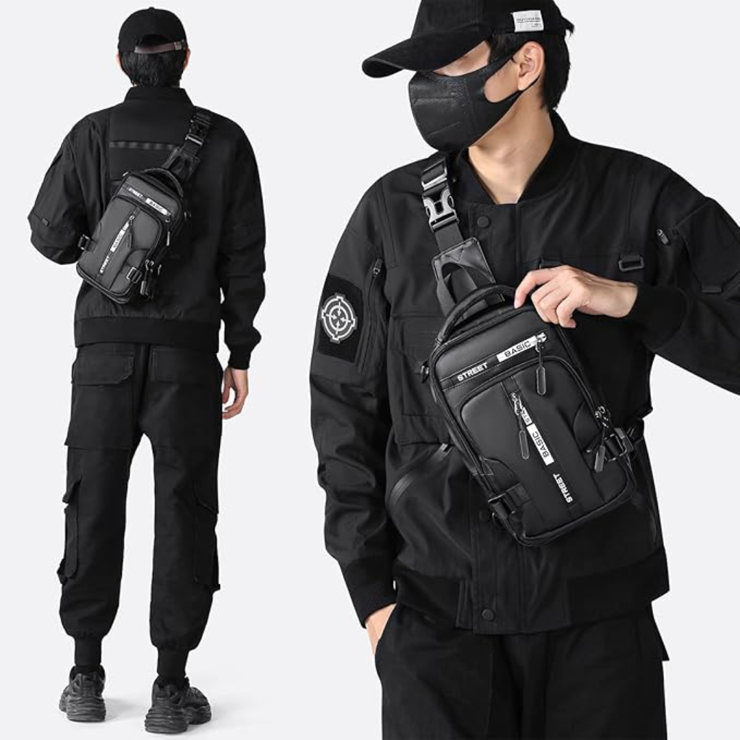 Compact Crossbody Sling Backpack - UrbanLite-Black Small-State of Style