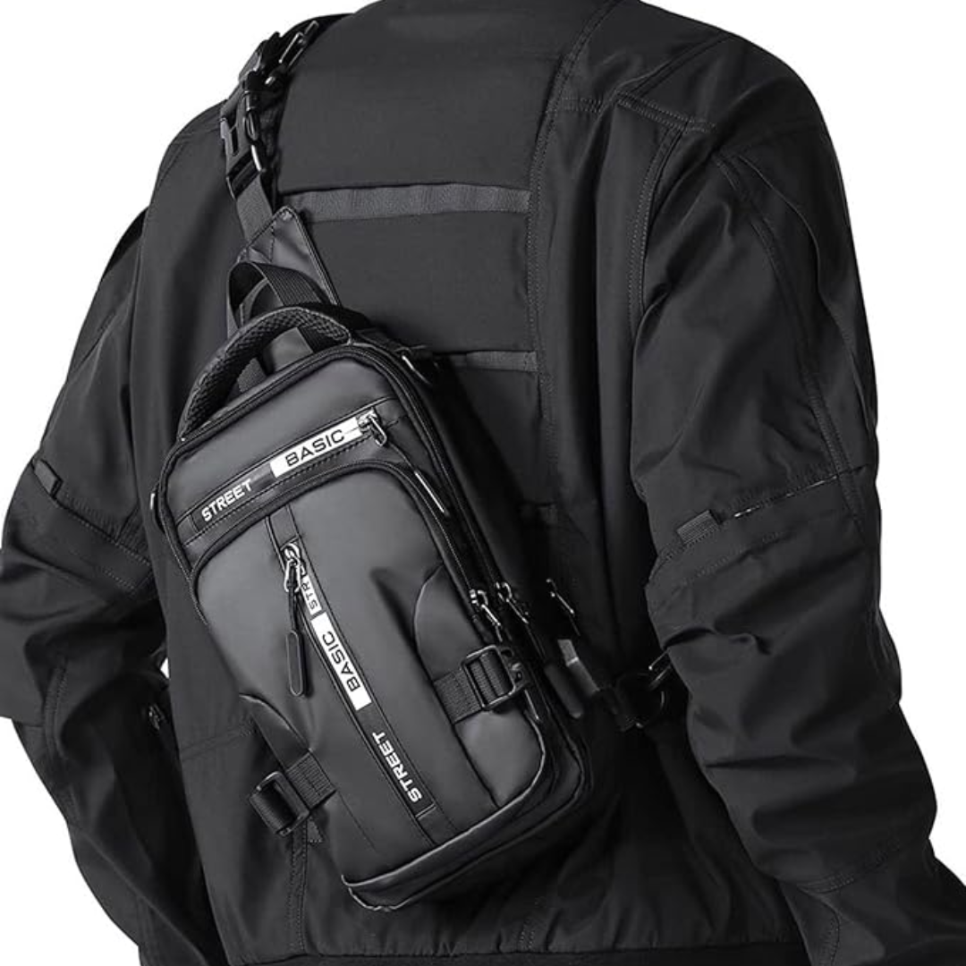 Compact Crossbody Sling Backpack - UrbanLite-Black Small-State of Style