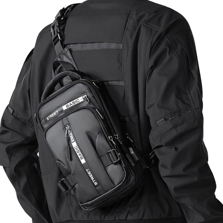 Compact Crossbody Sling Backpack - UrbanLite-Black Small-State of Style