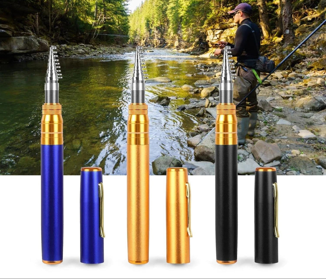Compact Fishing Rod Set - TravelCast-Black-State of Style
