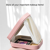 Compact Illuminated Makeup Organizer for Travel - Liora-Green-State of Style