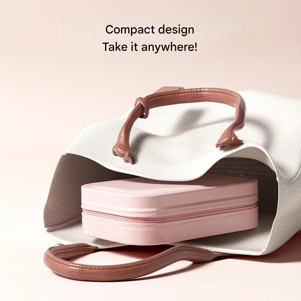 Compact Illuminated Makeup Organizer for Travel - Liora-Green-State of Style