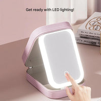 Compact Illuminated Makeup Organizer for Travel - Liora-Green-State of Style