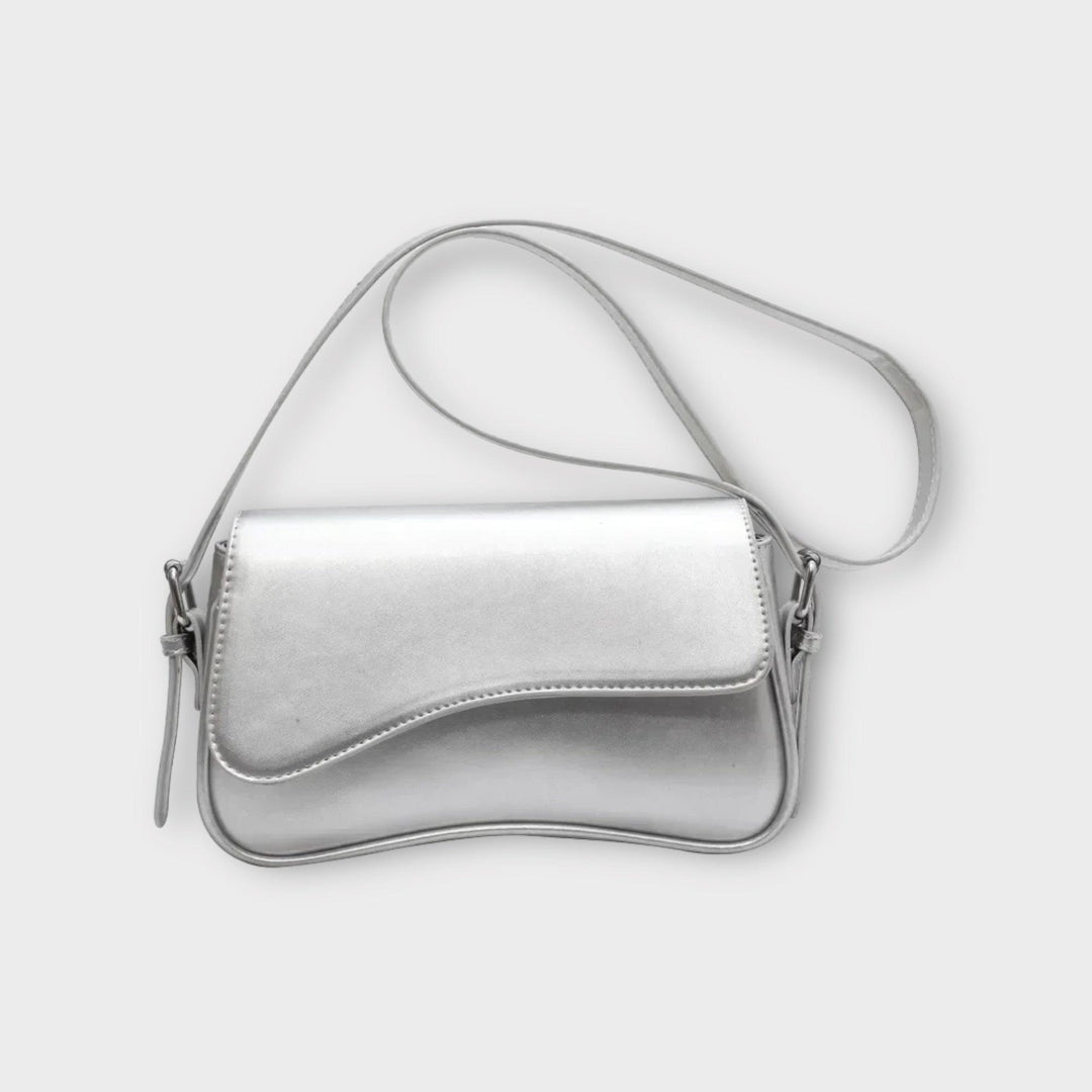 Compact Ladies Shoulder Bag - Sophia-Silver-State of Style