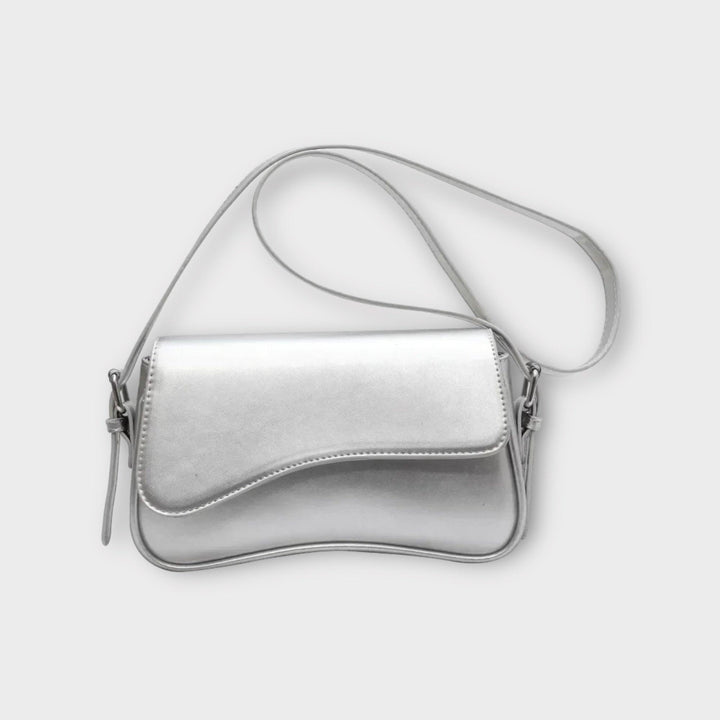 Compact Ladies Shoulder Bag - Sophia-Silver-State of Style