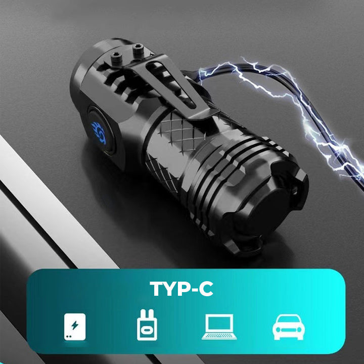 Compact LED Torch - LumenTorch-Black-State of Style